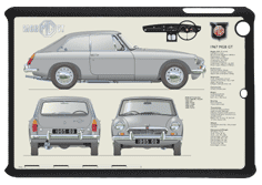 MGB GT (disc wheels) 1965-69 Small Tablet Covers